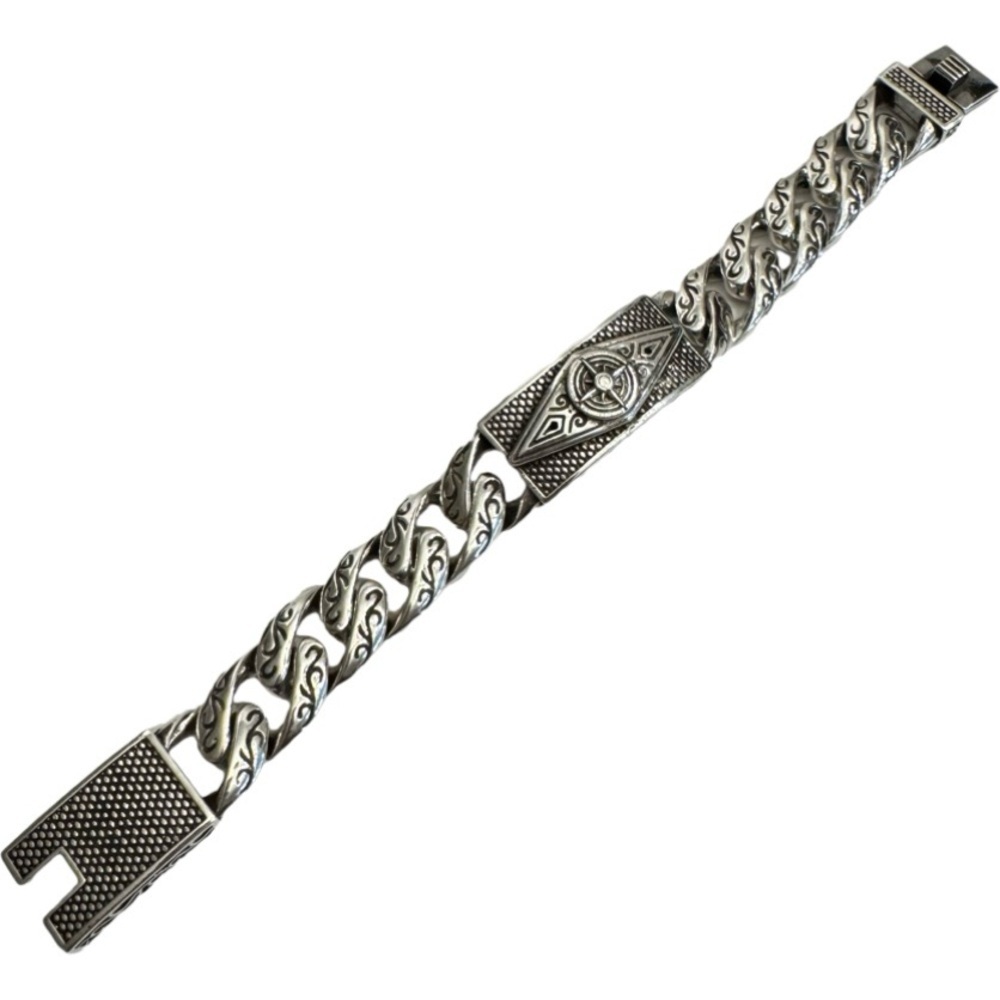 JL Michael's North Star Stainless Steele Chunky Statement Bracelet Retail $165